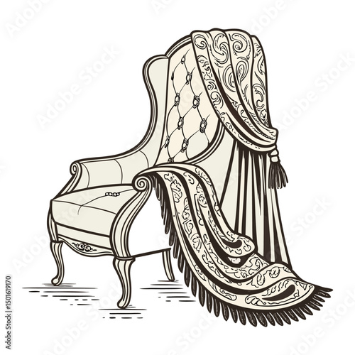 Classic Upholstered Armchair