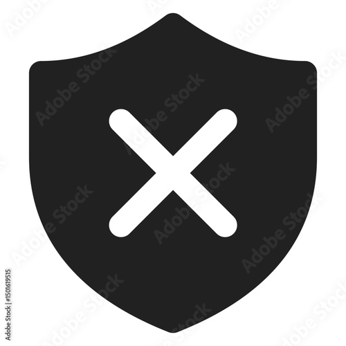 Shield dismiss logo symbol black