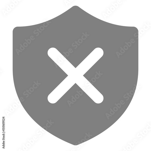 Shield dismiss logo symbol  shadow
