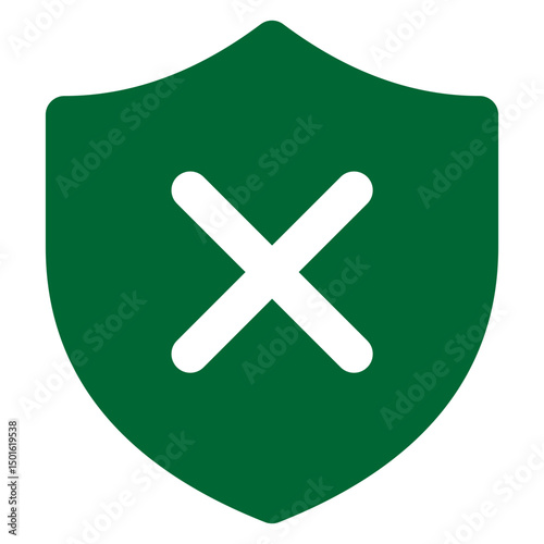 Shield dismiss logo symbol green