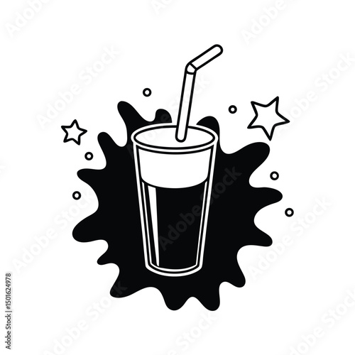 sugarcane juice with abstract splash background