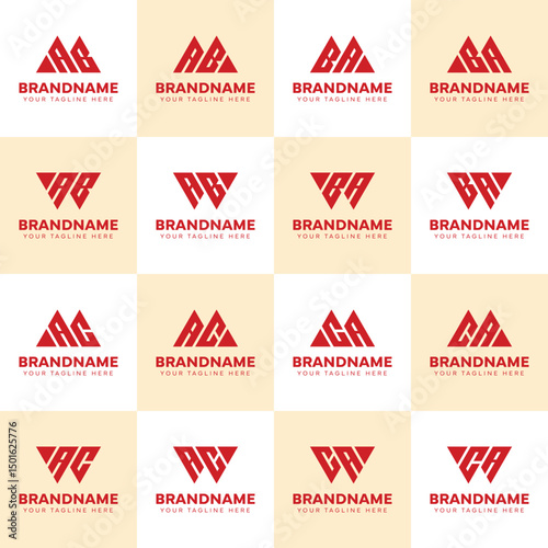 Letters MAB WAB MAC WAC AB AC Logo Set, suitable for any business