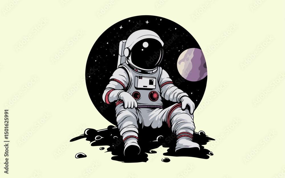 Astronaut vector design, vector illustration, Astronaut design, silhouette style.
Astronaut vector design, vector illustration, Astronaut design, silhouette style.