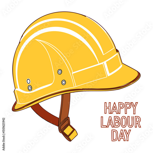 Labor Day Helmet Vector Illustration Isolated on Transparent Background
