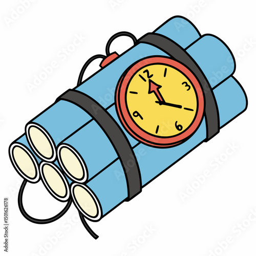 bomb with clock