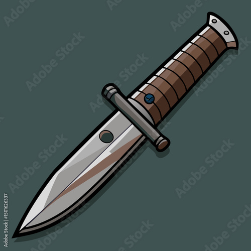 hunting knife isolated on white