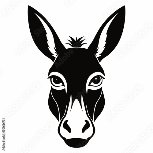 vector illustration of a donkey