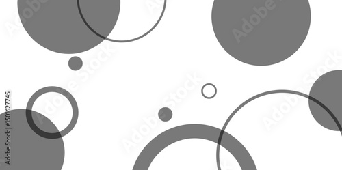 Abstract black and white circular pattern background with light and water bubble effects, perfect for modern business banner design or technology wallpaper illustration