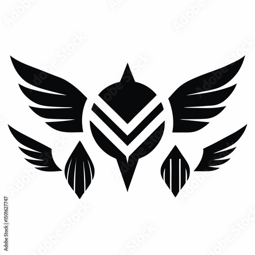 Vector Wing Logo Set – Modern Black Silhouettes for Branding, Sports & Aviation Design