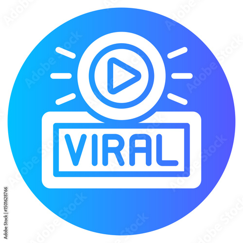 viral content gradient icon