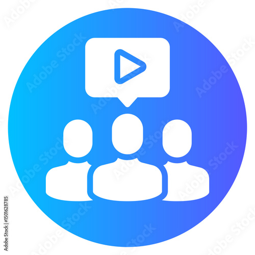 viral marketing gradient icon