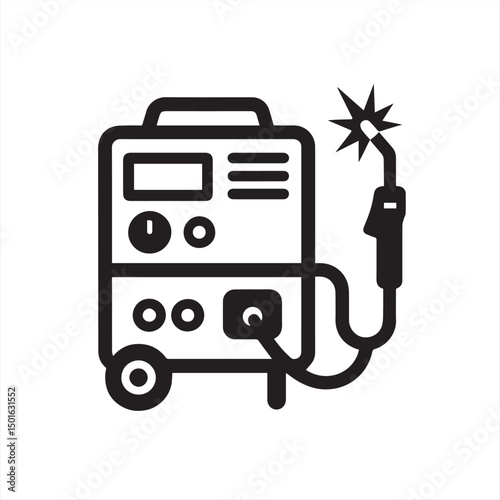vector illustration of a welding machine