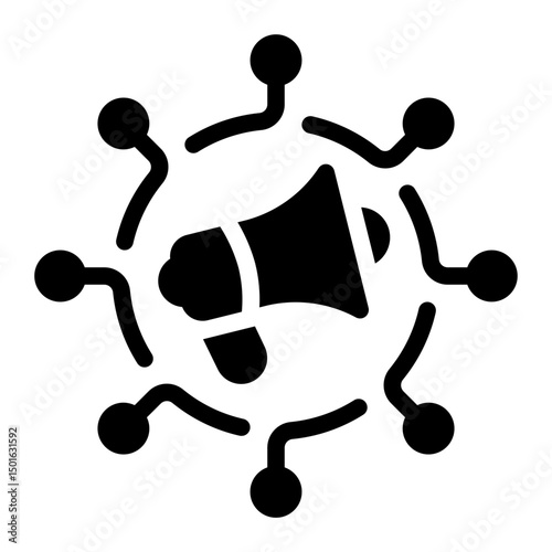 affiliate marketing glyph icon