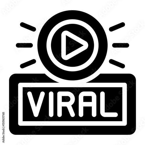viral content glyph icon