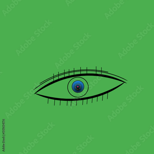 green eye vector illustration