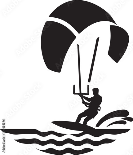 kitesurf isolated background