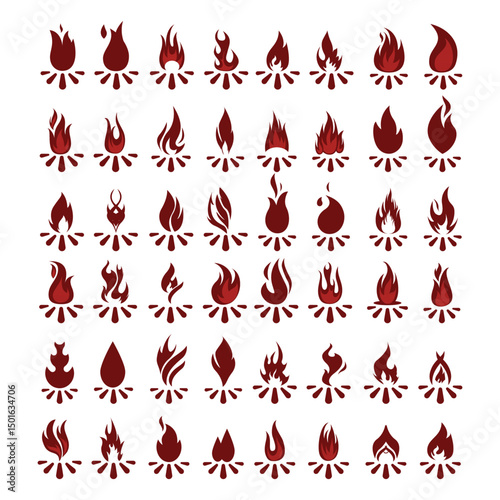 fire icons , fire icons set