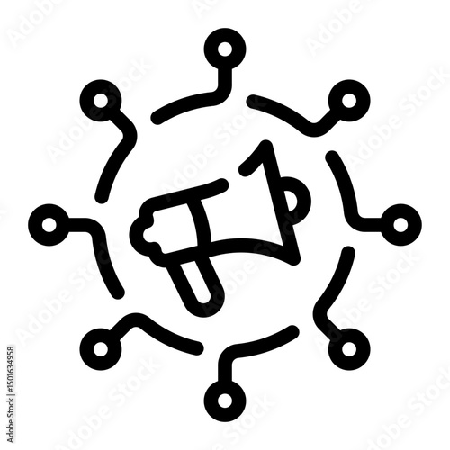 affiliate marketing line icon