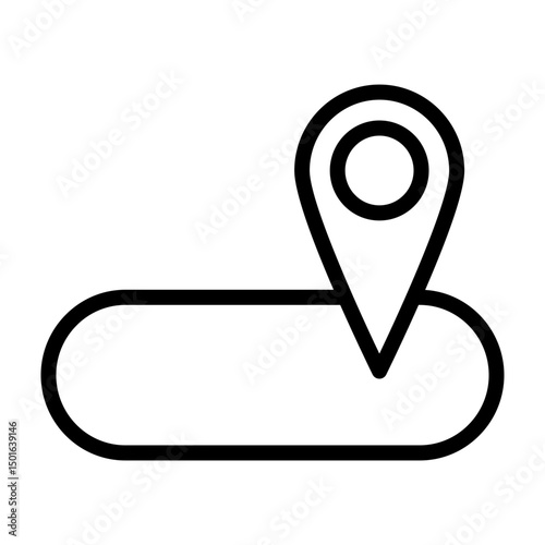 Navigate URL Vector Line Icon Design