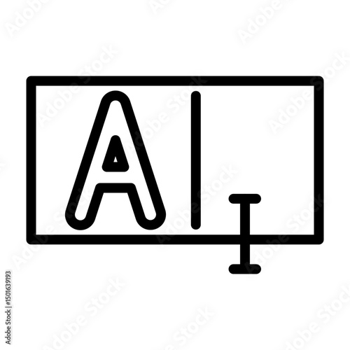 Input Text Vector Line Icon Design
