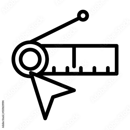 Click Radio Button Vector Line Icon Design