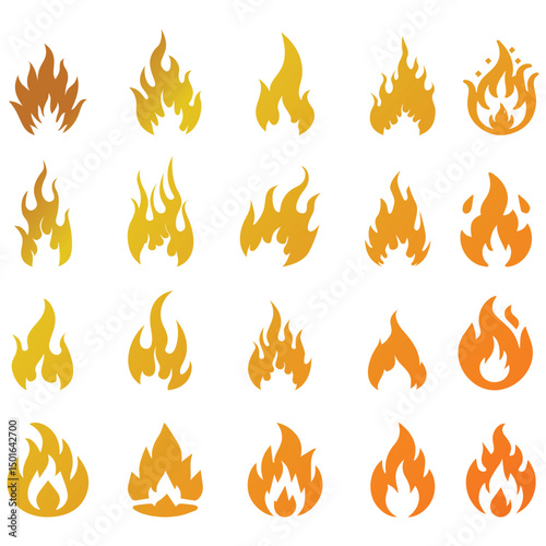 fire icons , fire icons set