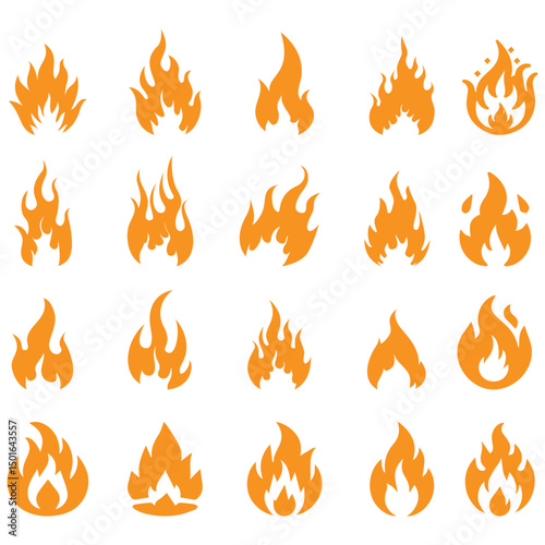 fire icons , fire icons set
