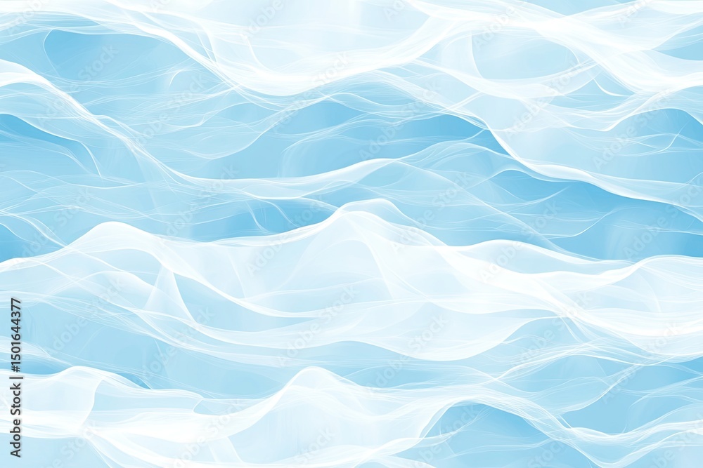 Obraz premium Light Blue Abstract Waves