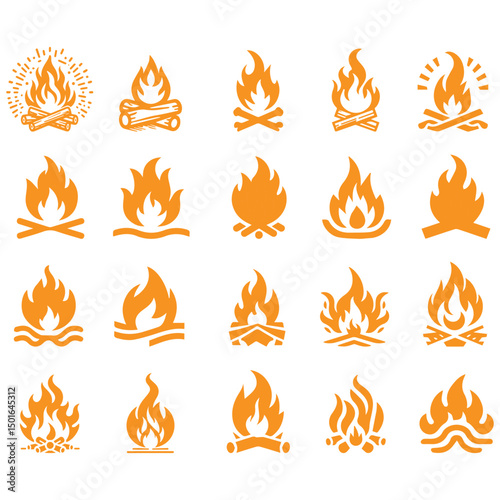 fire icons , fire icons set