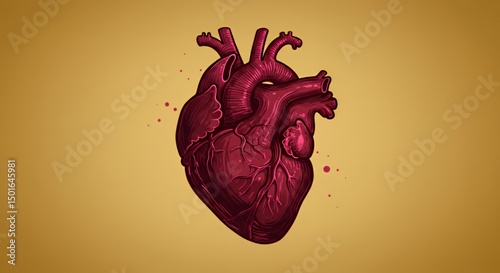 Anatomical Heart: A Detailed Illustration of the Human Heart