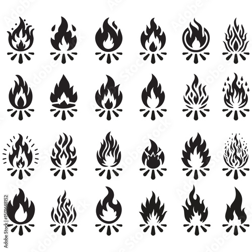fire icons , fire icons set