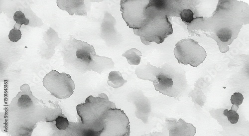 Original name(s): Black and white abstract watercolor. Light gray art background for design. Spot blot daub. Grunge 