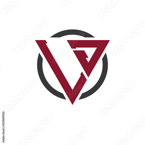 Letter LJ Monogram Logo in Bold Triangle Design with Circular Background. Professional LJ Letter Logo Perfect for Modern Business Branding and Stylish Emblem Concept