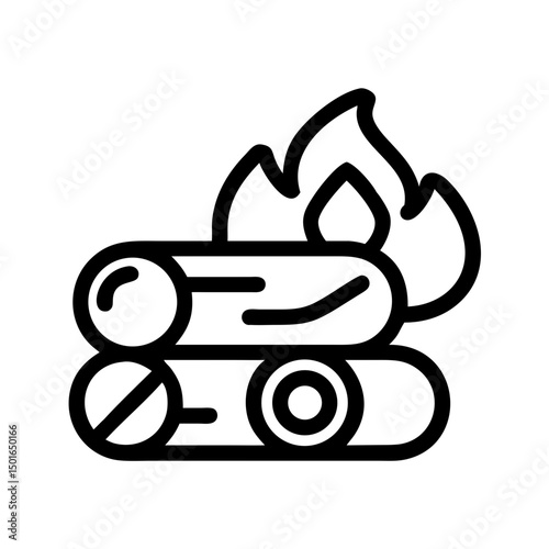 Backyard firepit outdoor features line icon set Vector of kitchen, patio, fireplace, chimenea, pizza oven, firewood, propane tank, thin linear illustration.