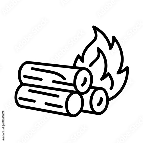 Backyard firepit outdoor features line icon set Vector of kitchen, patio, fireplace, chimenea, pizza oven, firewood, propane tank, thin linear illustration.