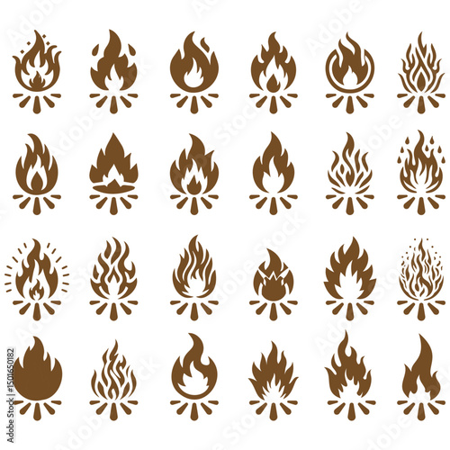 fire icons , fire icons set