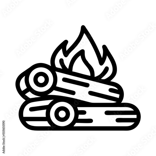 Backyard firepit outdoor features line icon set Vector of kitchen, patio, fireplace, chimenea, pizza oven, firewood, propane tank, thin linear illustration.