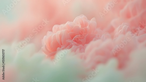 Pink cloud background texture abstract soft pastel color dreamy sky wallpaper design graphic art render 3d