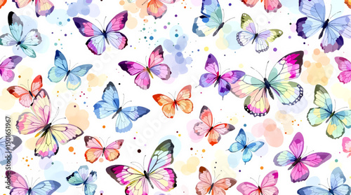 seamless pattern with butterflies