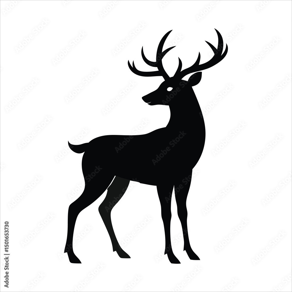 Obraz premium deer silhouette vector