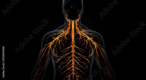 Human Anatomy: Nervous System Visualization photo