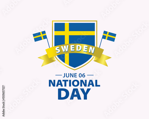 National Day of Sweden. Celebrated annually on June 6 in Sweden. Happy national holiday
