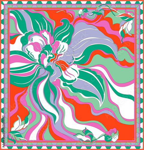 abstract background with flowers