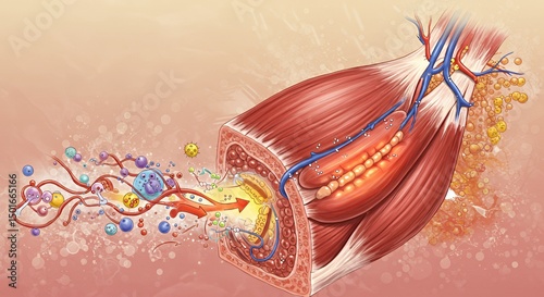 Wallpaper Mural Cellular Immune Response: A Microscopic View of the Body's Defense System Torontodigital.ca