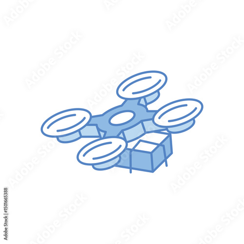 Delivery Drone Vector icon