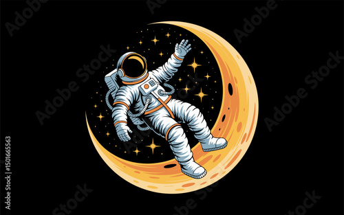 Astronaut vector design, vector illustration,  Astronaut design, silhouette style.
