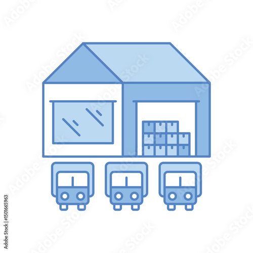 Logistics Hub Vector icon