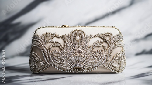 Exquisitely Beaded Clutch: Bridal Elegance Redefined