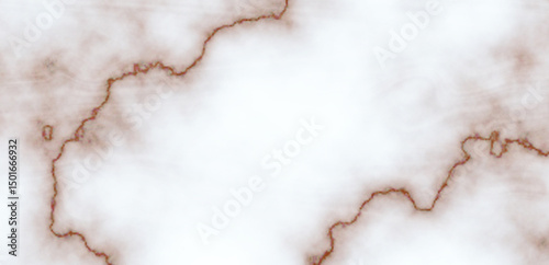 Elegant white marble texture background with brown veins running through its surface