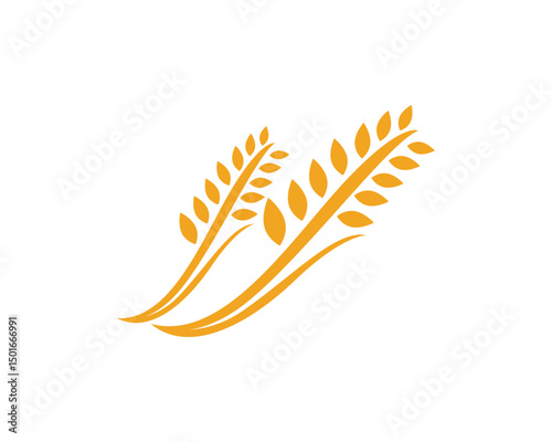 Agriculture wheat Logo Template,healthy life logo vector icon design